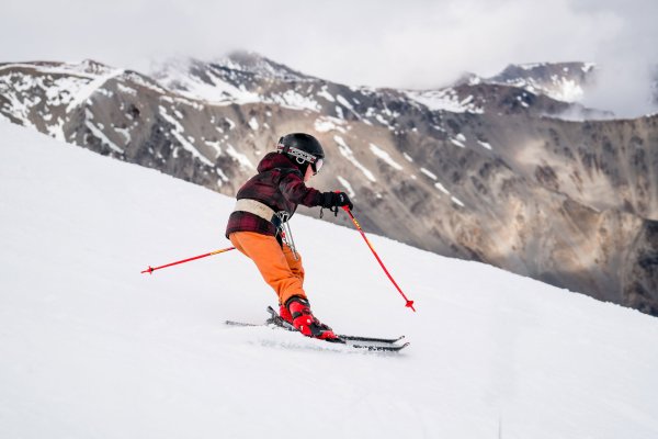 Skiing on the mountain at Mt Olympus